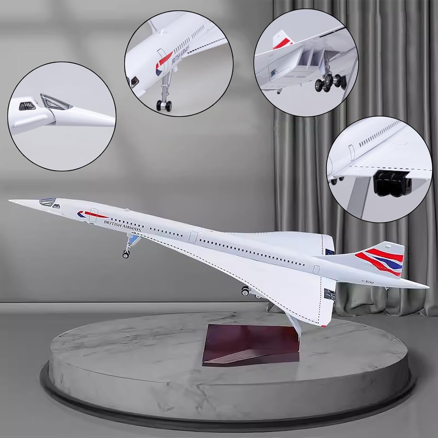 模型飛行機 コンコルド A380 航空機模型 英国航空 LED イギリ